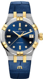 Maurice Lacroix Aikon Blue Dial Blue Leather Strap Watch for Men - AI1008-PVY11-432-1 Authentic Buy Shop Now