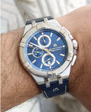 Maurice Lacroix Aikon Chronograph Blue Dial Blue Leather Strap Watch for Men - AI1018-SS001-430-1 Authentic Buy Shop Now