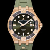 Maurice Lacroix Aikon Venturer Bronze Dial Green Rubber Strap Watch For Men - AI6058-BRZ01-630-1 Authentic Buy Shop Now