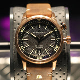Maurice Lacroix Pontos Diver Limited Edition Black Dial Brown Leather Strap Watch For Men - PT6248-BRZ01-330-3 Authentic Buy Shop Now
