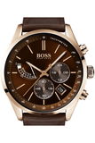 Hugo Boss Grand Prix Brown Dial Brown Leather Strap Watch for Men - 1513605 Authentic Buy Shop Now