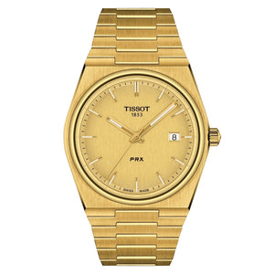 Tissot PRX Gold Dial Gold Steel Strap Watch for Men - T137.210.33.021.00 Authentic Buy Shop Now