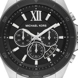 Michael Kors Brecken Chronograph Black Dial Silver Steel Strap Watch For Men - MK8847 Authentic Buy Shop Now