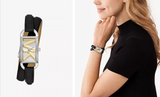 Michael Kors Empire Three-Hand Silver Dial Black Leather Strap Watch For Women - MK4722 Authentic Buy Shop Now