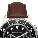 Michael Kors Everest Chronograph Black Dial Brown Leather Strap Watch For Men - MK9054 Authentic Buy Shop Now