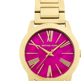 Michael Kors Hartman Quartz Pink Dial Gold Steel Strap Watch For Women - MK3520 Authentic Buy Shop Now