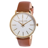 Michael Kors Pyper Quartz Silver Dial Brown Leather Watch For Women - MK2740 Authentic Buy Shop Now