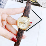 Michael Kors Jaycie Three Hand Gold Dial Brown Leather Strap Watch for Women - MK2862 Authentic Buy Shop Now