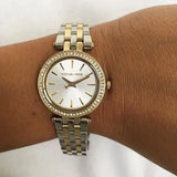 Michael Kors Darci White Dial Two Tone Steel Strap Watch for Women - MK3323 Authentic Buy Shop Now