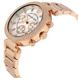 Michael Kors Parker White Dial with Diamonds Rose Gold Steel Strap Watch for Women - MK5491 Authentic Buy Shop Now