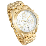 Michael Kors Bradshaw Chronograph White Dial Gold Steel Strap Watch For Women - MK6266 Authentic Buy Shop Now