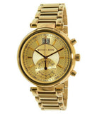 Michael Kors Sawyer White Dial Gold Steel Strap Watch for Women - MK6362 Authentic Buy Shop Now