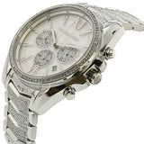 Michael Kors Whitney Chronograph Crystals Silver Dial Silver Steel Strap Watch For Women - MK6728 Authentic Buy Shop Now