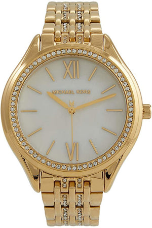 Michael Kors Mindy Three Hand White Dial Rose Gold Steel Strap Watch for Women - MK7078 Authentic Buy Shop Now