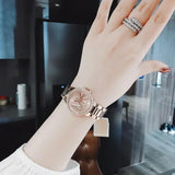 Michael Kors Camille Three Hand Rose Gold Dial Rose Gold Steel Strap Watch For Women - MK7197 Authentic Buy Shop Now