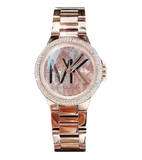 Michael Kors Camille Three Hand Rose Gold Dial Rose Gold Steel Strap Watch For Women - MK7197 Authentic Buy Shop Now