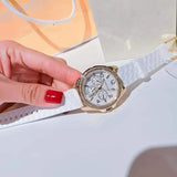 Michael Kors Mini Pilot Quartz Silver Dial White Silicone Strap Watch For Women - MK7372 Authentic Buy Shop Now