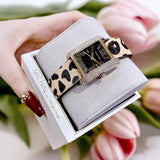 Michael Kors Emery Quartz Diamonds Black Dial Cheetah Print Leather Strap Watch For Women - MK7387 Authentic Buy Shop Now