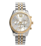 Michael Kors Lexington Silver Dial Two Tone Steel Strap Watch for Men - MK8344 Authentic Buy Shop Now