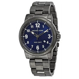 Michael Kors Paxton Analog Blue Dial Grey Steel Strap Watch For Men - MK8499 Authentic Buy Shop Now