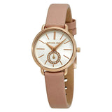 Michael Kors Petite Portia Silver Dial Pink Rubber Strap Watch For Women - MK2735 Authentic Buy Shop Now