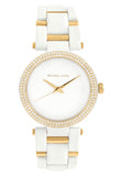 Michael Kors Delray Rose Gold Dial White Steel Strap Watch for Women - MK4315 Authentic Buy Shop Now