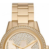 Michael Kors Ritz Pave Crystals Gold Dial Gold Steel Strap Watch for Women - MK6862 Authentic Buy Shop Now