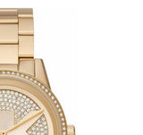Michael Kors Ritz Pave Crystals Gold Dial Gold Steel Strap Watch for Women - MK6862 Authentic Buy Shop Now
