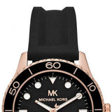 Michael Kors Runway Quartz Black Dial Black Silicone Strap Watch For Women - MK6852 Authentic Buy Shop Now
