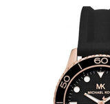 Michael Kors Runway Quartz Black Dial Black Silicone Strap Watch For Women - MK6852 Authentic Buy Shop Now