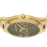 Michael Kors Slim Runway Black Dial Gold Steel Strap Watch for Women - MK3803 Authentic Buy Shop Now