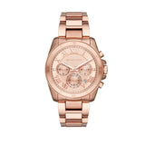 Michael Kors Brecken Chronograph Quartz Rose Gold Dial Rose Gold Steel Strap Watch For Women - MK6367 Authentic Buy Shop Now