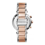 Michael Kors Parker Chronograph Purple Dial Two Tone Steel Strap Watch For Women - MK6108 Authentic Buy Shop Now