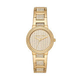 Michael Kors Gabbi Crystals Gold Dial Gold Steel Strap Watch For Women - MK3985 Authentic Buy Shop Now