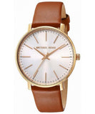 Michael Kors Pyper Quartz Silver Dial Brown Leather Watch For Women - MK2740 Authentic Buy Shop Now