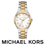 Michael Kors Lennox Three-Hand White Dial Two Tone Steel Strap Watch for Women - MK7464 Authentic Buy Shop Now