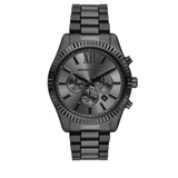 Michael Kors Lexington Chronograph Black Dial Black Steel Strap Watch for Men - MK9154 Authentic Buy Shop Now