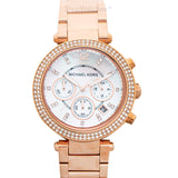 Michael Kors Parker White Dial with Diamonds Rose Gold Steel Strap Watch for Women - MK5491 Authentic Buy Shop Now