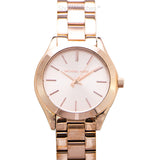Michael Kors Slim Runway Rose Gold Dial Rose Gold Steel Strap Watch for Women - MK3513 Authentic Buy Shop Now