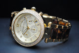 Michael Kors Parker Chronograph Silver Dial Two Tone Steel Strap Watch For Women - MK5687 Authentic Buy Shop Now