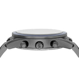 Michael Kors Accelerator Chronograph Blue Dial Grey Steel Strap Watch For Men - MK9111 Authentic Buy Shop Now