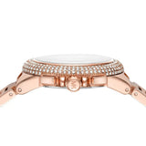 Michael Kors Camille Chronograph White Dial Rose Gold Steel Strap Watch For Women - MK6995 Authentic Buy Shop Now
