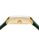 Michael Kors Emery Quartz Diamonds Green Dial Green Leather Strap Watch For Women - MK4697 Authentic Buy Shop Now