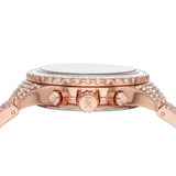 Michael Kors Everest Chronograph Crystals Rose Gold Dial Rose Gold Steel Strap Watch For Women - MK7235 Authentic Buy Shop Now