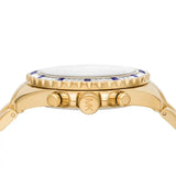 Michael Kors Everest Chronograph Blue Dial Gold Steel Strap Watch For Women - MK6971 Authentic Buy Shop Now