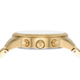 Michael Kors Hutton Chronograph Gold Dial Gold Steel Strap Watch For Men - MK8953 Authentic Buy Shop Now