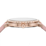 Michael Kors Layton Three-Hand White Dial Pink Leather Strap Watch for Women - MK2909 Authentic Buy Shop Now