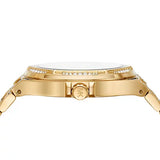 Michael Kors Lennox Three Hand Crystals Gold Dial Two Tone Steel Strap Watch For Women - MK7284 Authentic Buy Shop Now