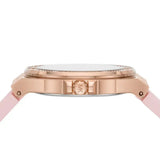 Michael Kors Mini Lennox Three-Hand Rose Gold Dial Pink Silicone Strap Watch For Women - MK7282 Authentic Buy Shop Now