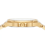 Michael Kors Lennox Three-Hand Silver Dial Gold Steel Strap Watch For Women - MK7278 Authentic Buy Shop Now